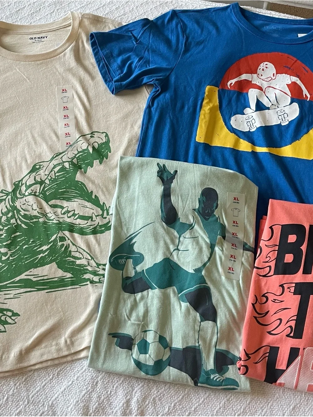 Old Navy TCP Boys' 14 XL NWT Lot Skateboard Graphic Tee Multicolor Sport Tees
